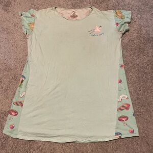 Secret Treasures pastel rainbow flamingo print tee
